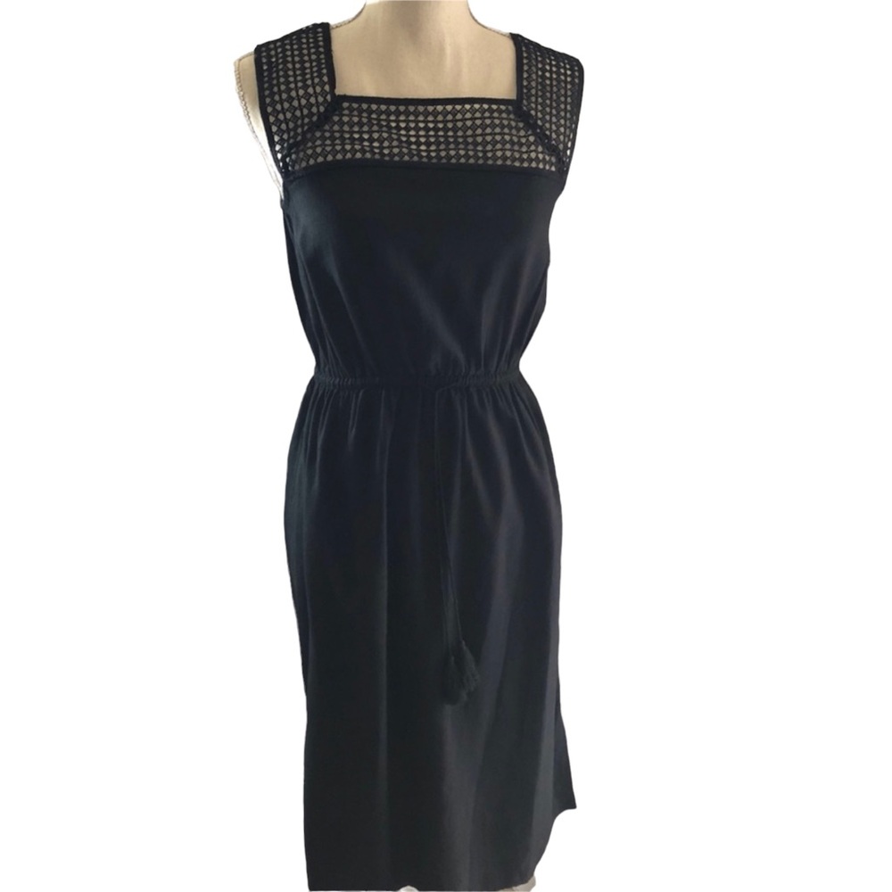 Sleeveless Black Dress 🌟 w/ Upper See-thru Panel Size XS NWOT